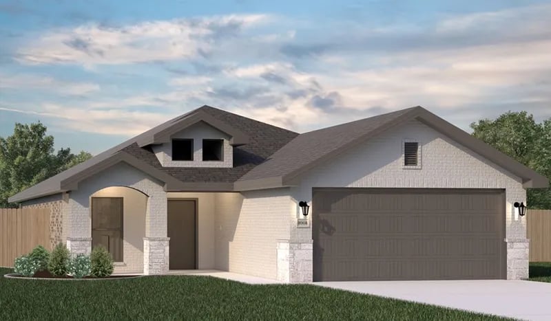 Rendering of brick exterior of a Betenbough home.