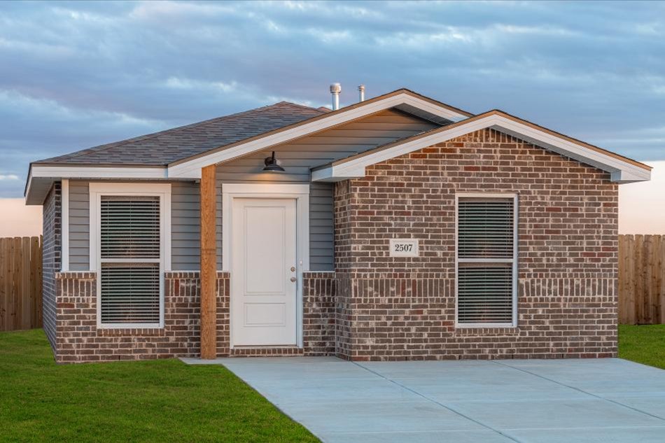 Exterior photo of The Scout, a Betenbough Homes Origin floor plan with 850 sq ft, 2 bedrooms, and 2 baths.