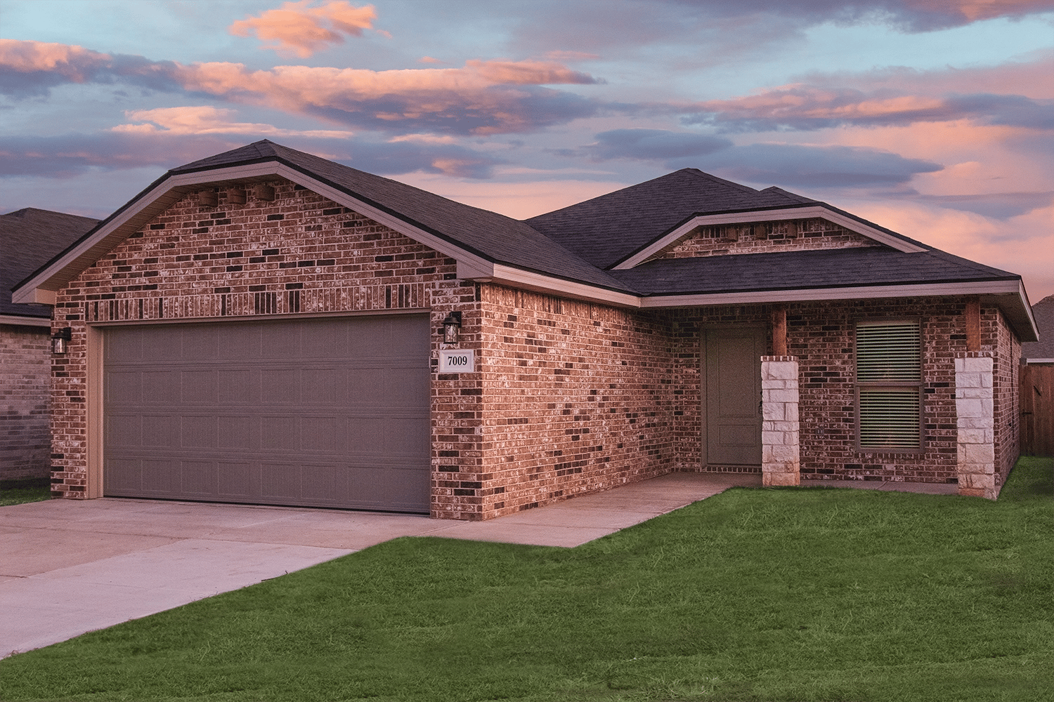 Exterior photo of the Giselle, one of Betenbough's homes with kitchen peninsula.