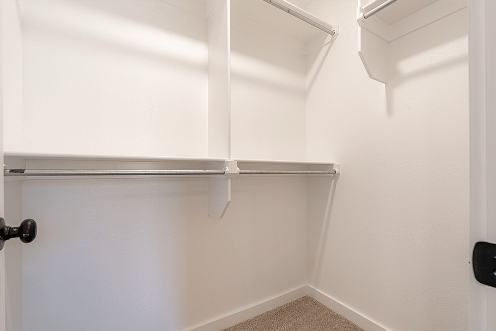 Walk-in closet in the Priscilla, one of Betenbough's affordable houses for sale.