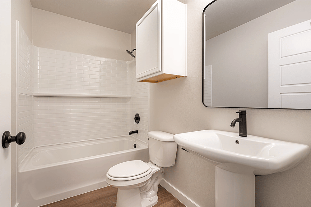 Bathroom in the Priscilla, one of Betenbough's affordable houses for sale.