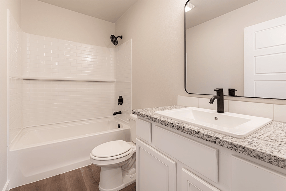 Master bathroom in the Priscilla, a Betenbough Homes floor plan.