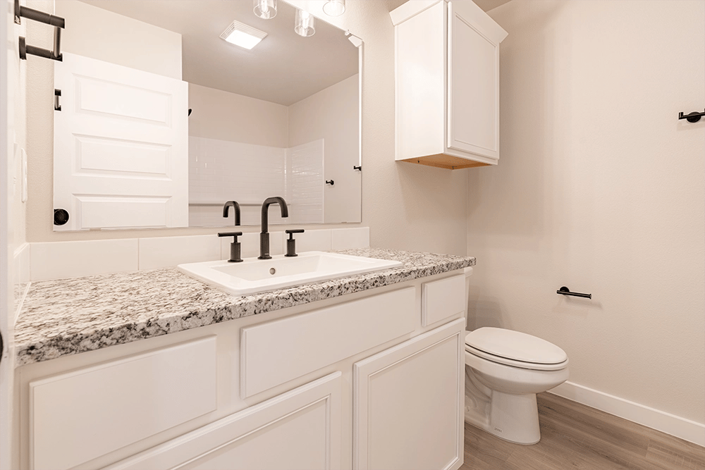 Bathroom in the Rebecca, a floor plan by Betenbough Homes, West Texas' #1 home builder.