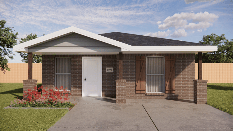 0700-01B Right Front brown Brick w grey Vinyl