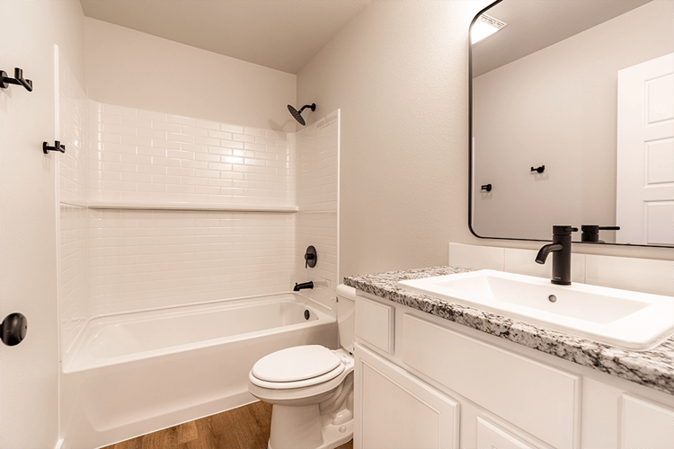 Bathroom in the Giselle, a Betenbough Homes floor plan.