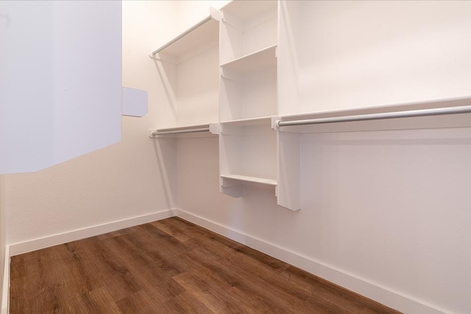Photo of master walk-in closet in Betenbough Homes' 2025 Amarillo parade home.