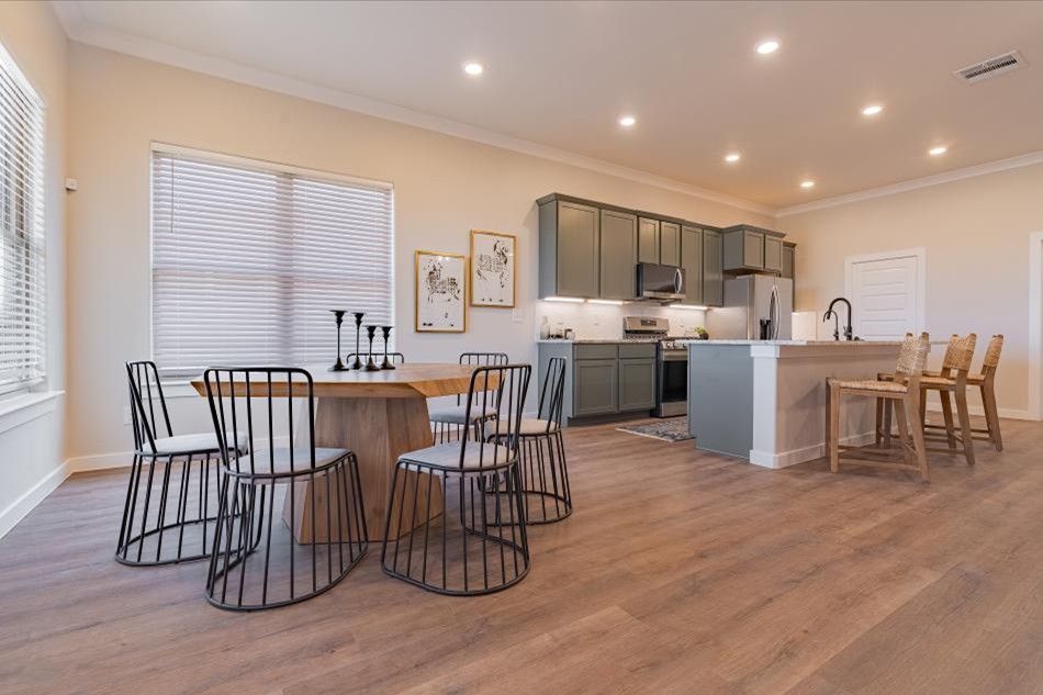 Photo of staged dining room in Betenbough Homes' 2025 Amarillo parade home.