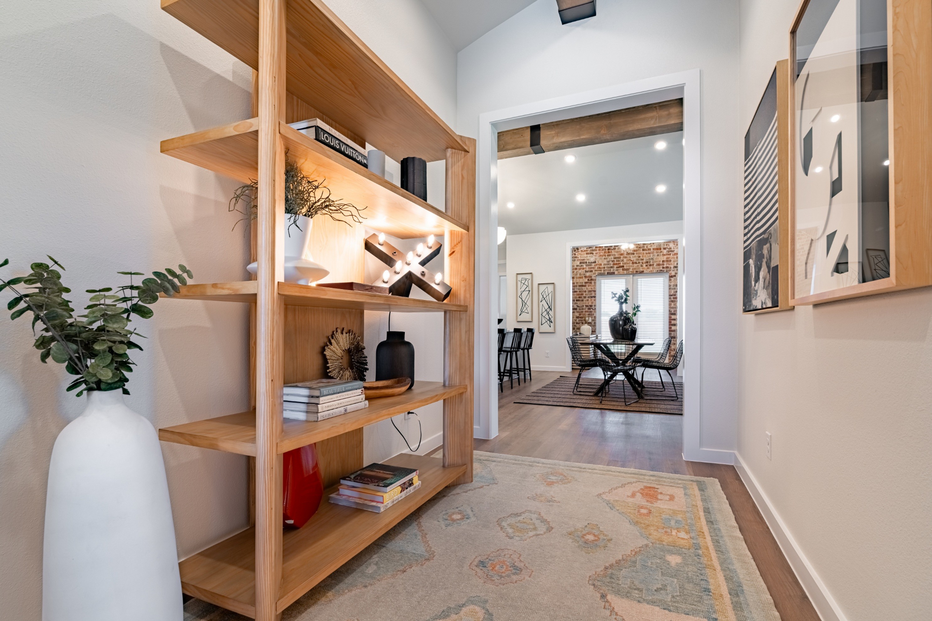Photo of staged entry way in Betenbough Homes' 2025 entry in the Lubbock Parade of Homes.