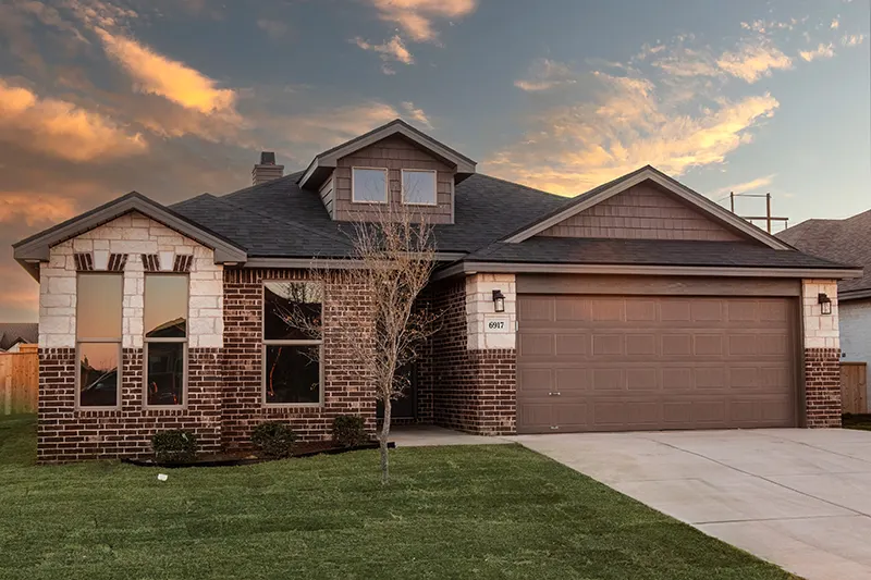 Photo of the exterior of a home build by Betenbough Homes, West Texas' #1 new home builder.