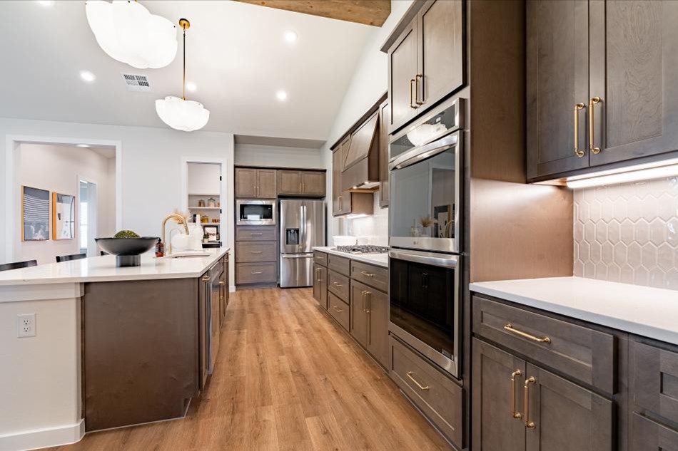 Photo of the kitchen in Betenbough Homes' entry in the 2025 Lubbock Parade of Homes.