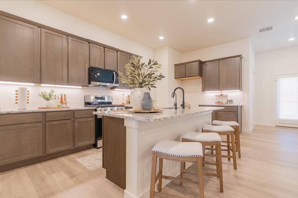 Photo of a Parade Home kitchen; the Mia was one of Betenbough Homes Midland's entries for 2025.