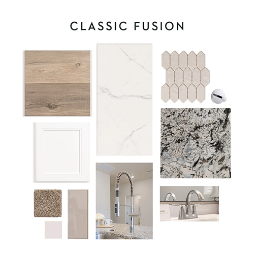 Photo of the "Classic Fusion" package of home design options.